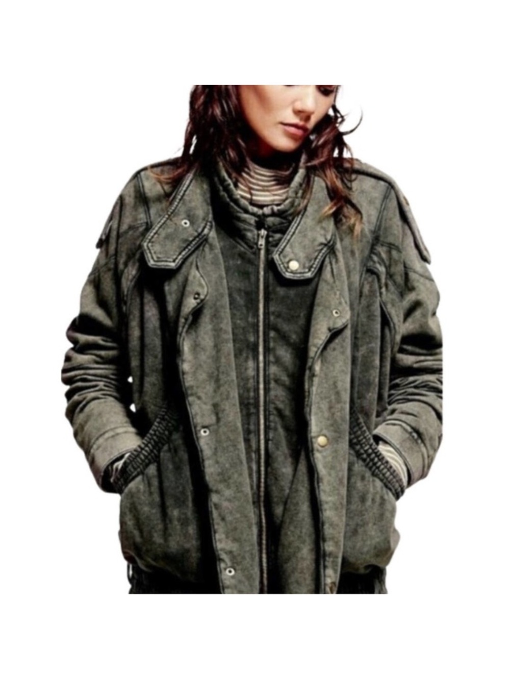 We the Free Oversized Breakfast Club Moto Jacket